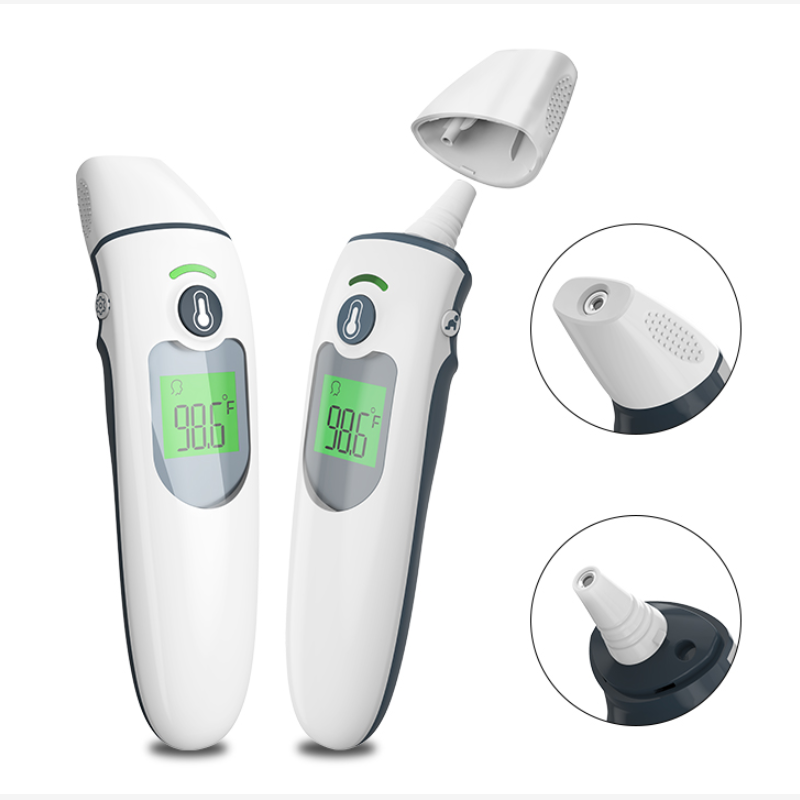 Thermomètre infrarouge à lecture rapide infrarouge à haute précision pour le front et l'oreille pour bébé et adulte approuvé par la FDA \/ CE \/ Rohs